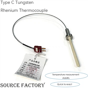Corrosion-Resistant High-Accuracy Type C W-Re Thermocouple For Metallurgical/Glass Kiln Condition Monitoring