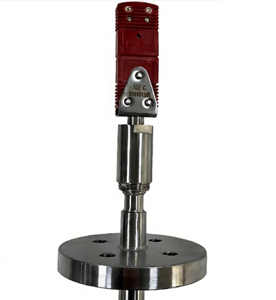 Type C Tungsten-Rhenium High-Temperature 2000°C Flanged Vacuum Thermocouple
